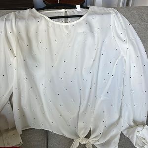 Nordstrom Rack Blouse - White w black polka dots
